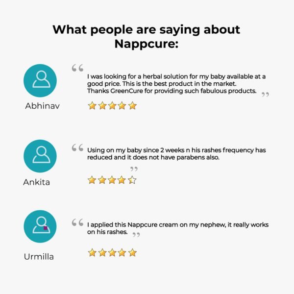 Testimonials NappCure - For delicate baby skin, best baby rash cream